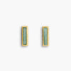 Turquoise Bar Gold Stud Earrings - Freshie & Zero Studio Shop