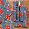 Poppy Block Print Napkins - Set of 4 - Freshie & Zero Studio Shop