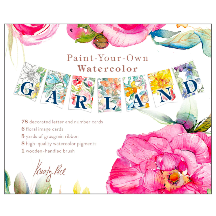 Paint-Your-Own Watercolor Garland: Illustrations by Kristy Rice - Freshie & Zero Studio Shop