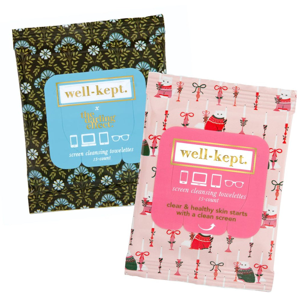 Well Kept Screen + Glasses Cleansing Wipes - Holiday Collection - Freshie & Zero Studio Shop