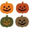 Jack-O-Lantern Felted Wool Coasters - Set of 4 - Freshie & Zero Studio Shop