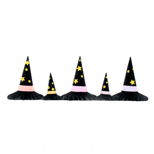 Honeycomb Paper Halloween Witch Hats - Freshie & Zero Studio Shop