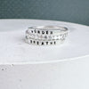 Breathe: Stamped Silver Ring by Christina Kober - Freshie & Zero Studio Shop