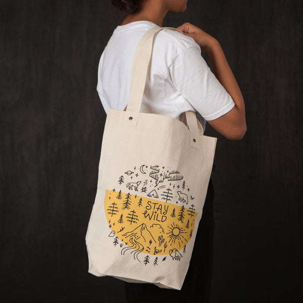 Stay Wild - Cotton Tote Bag by Danica - Freshie & Zero Studio Shop