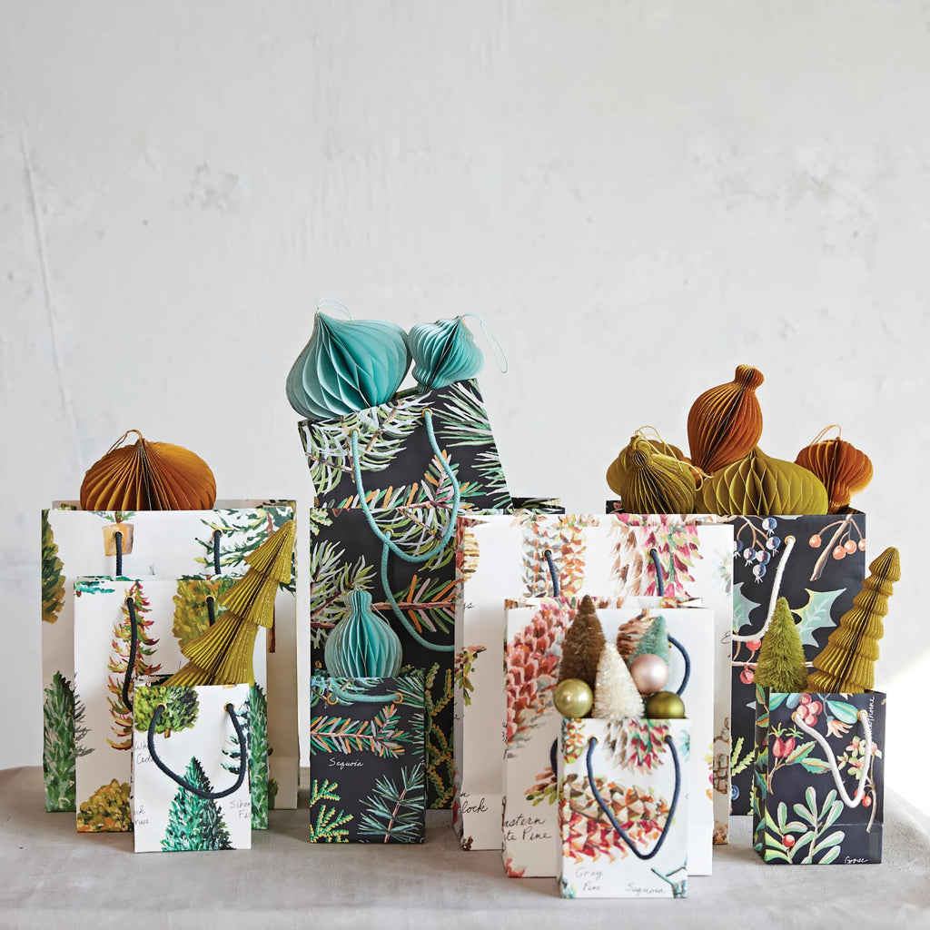 Evergreen Botanicals Recycled Paper Gift Bags - Freshie & Zero Studio Shop