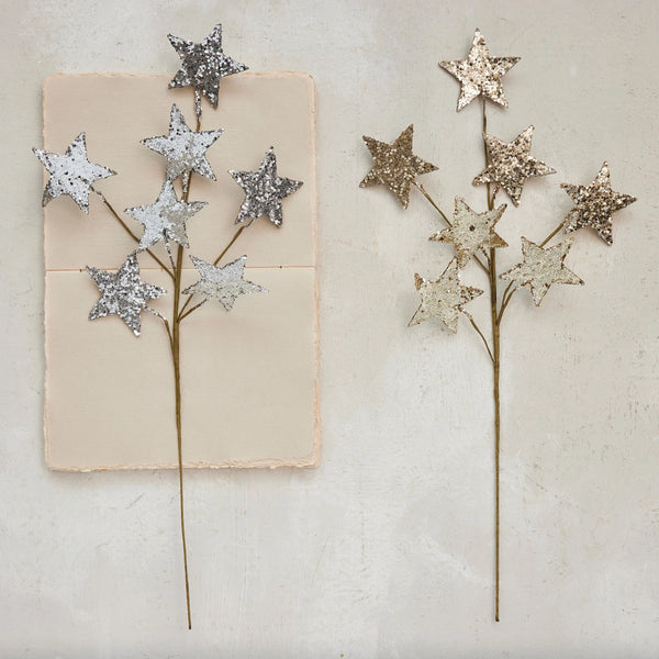Paper Star Spray with Champagne Glitter - Freshie & Zero Studio Shop