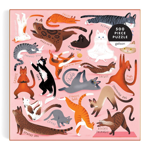 Yoga for Cats 500 Piece Jigsaw Puzzle - Freshie & Zero Studio Shop