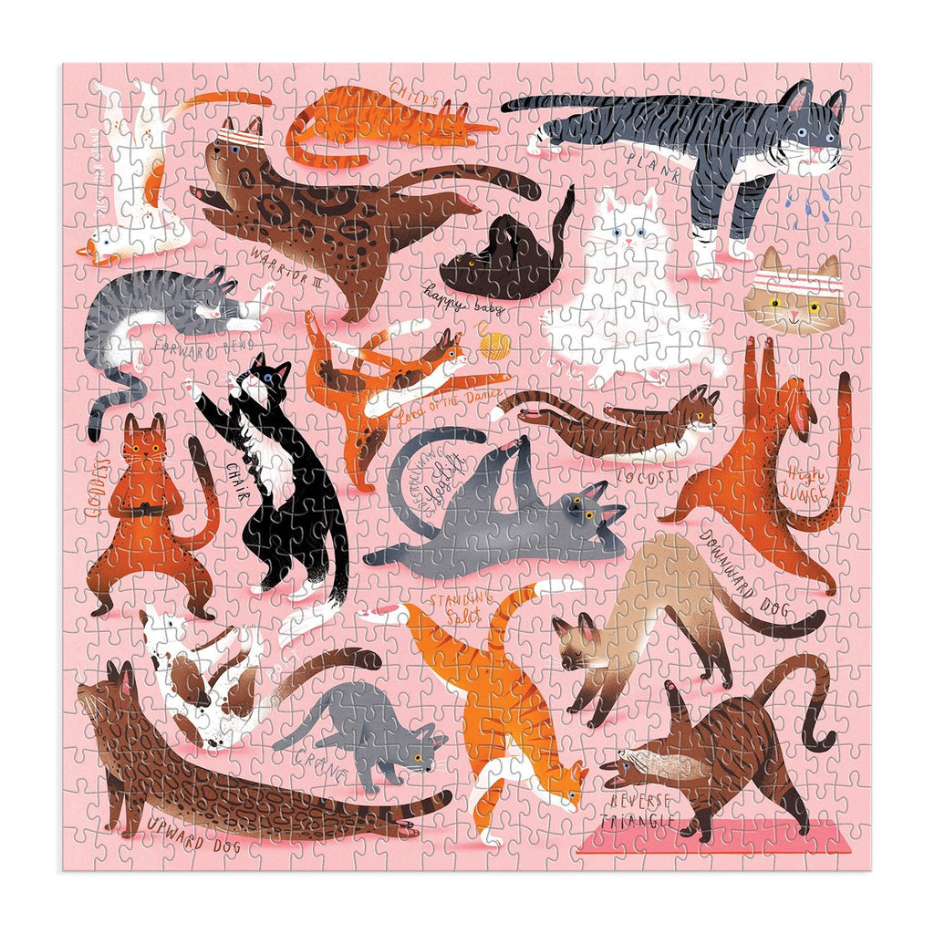 Yoga for Cats 500 Piece Jigsaw Puzzle - Freshie & Zero Studio Shop