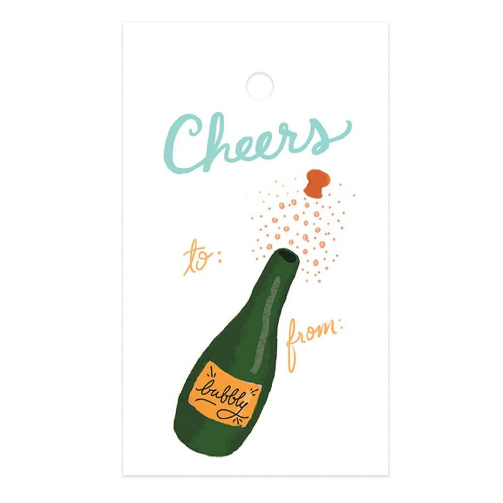 cheers gift tags illustrated by slightly stationery