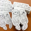 Sea Otters Holding Hands Sticker - Freshie & Zero Studio Shop