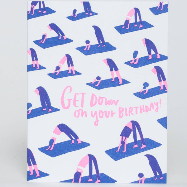 Get Down on your Birthday Yoga Card by Hello Lucky! - Freshie & Zero Studio Shop