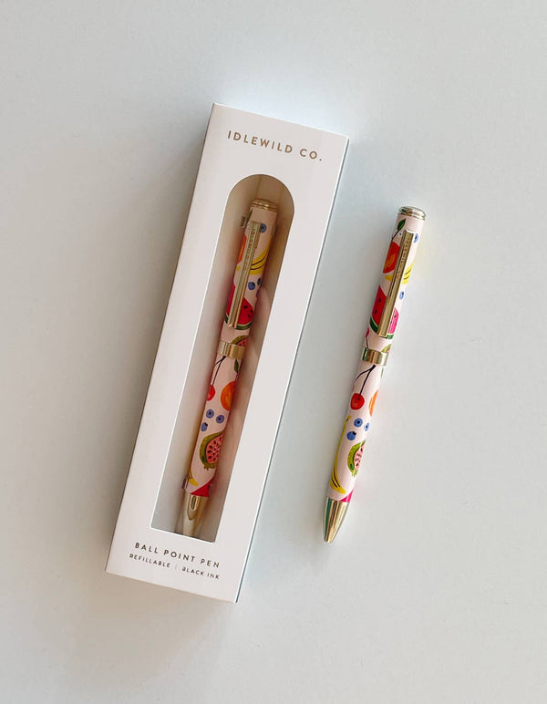 Luxe Writing Pen by Idlewild: Fruit Salad - Freshie & Zero Studio Shop