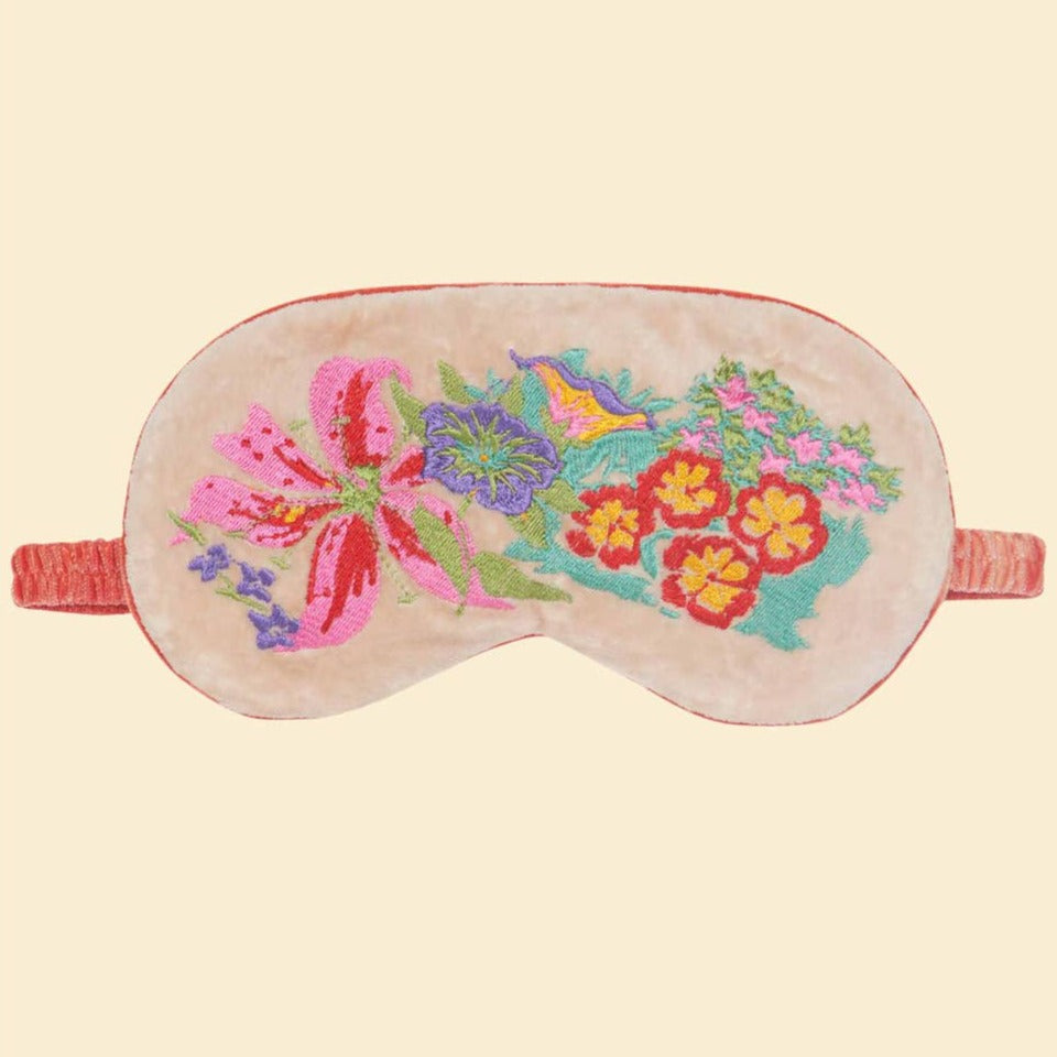 Lavender Velvet Eye Mask by Powder Design - Spring Wildflowers - Freshie & Zero Studio Shop