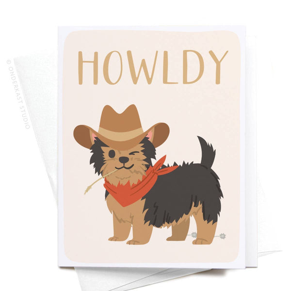 Howldy Dog Greeting Card - Freshie & Zero Studio Shop
