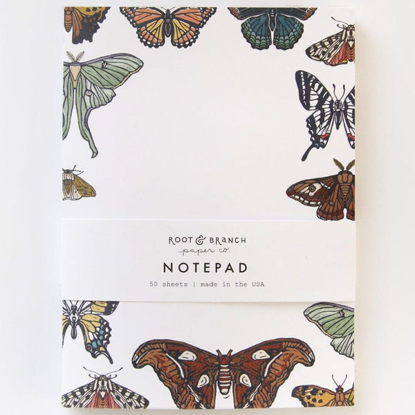 Root & Branch Notepad: Butterfly + Moth - Freshie & Zero Studio Shop