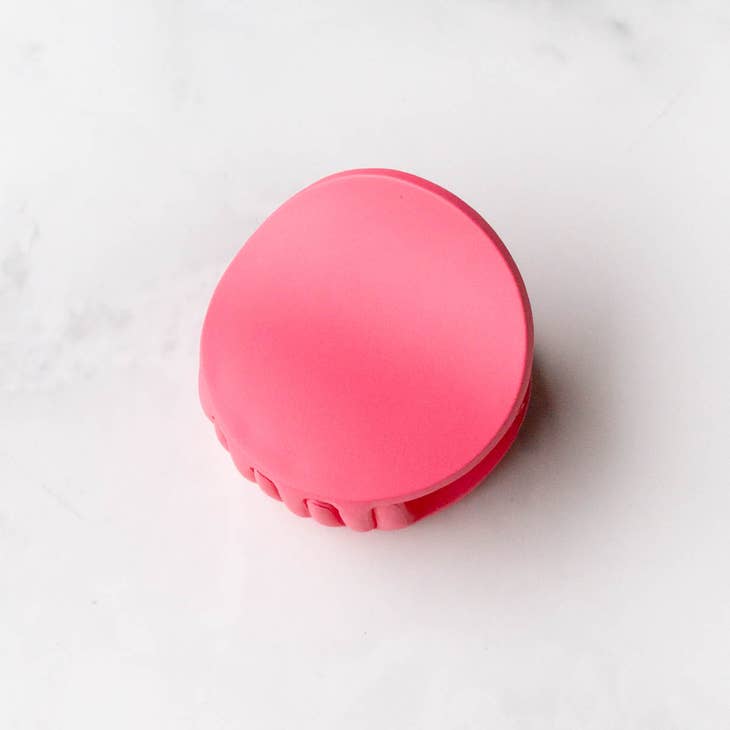 Minimalist Circle Hair Clip - Raspberry Pink - Freshie & Zero Studio Shop