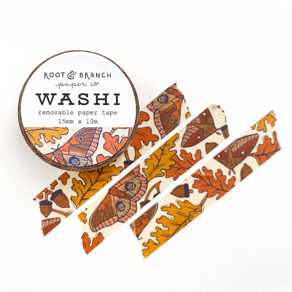 Root & Branch Washi Tape: White Oak Autumn - Freshie & Zero Studio Shop