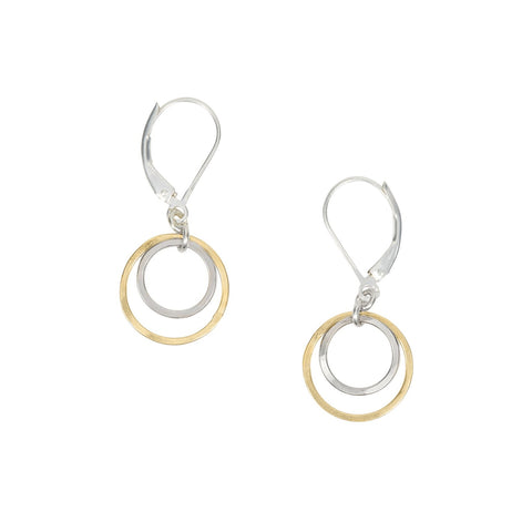Freshie & Zero haze earrings showcasing elegant, minimalist hoop design with a matte finish, hanging delicately from pierced ears.