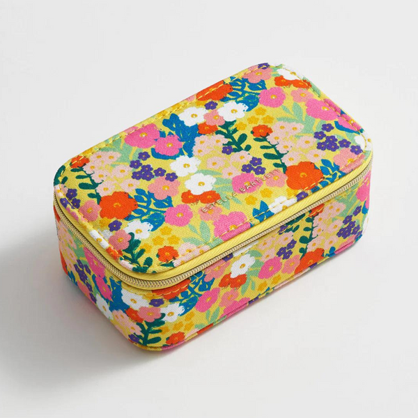 Yellow Floral Travel Mini Jewelry Box by Estella Bartlett - Freshie & Zero Studio Shop