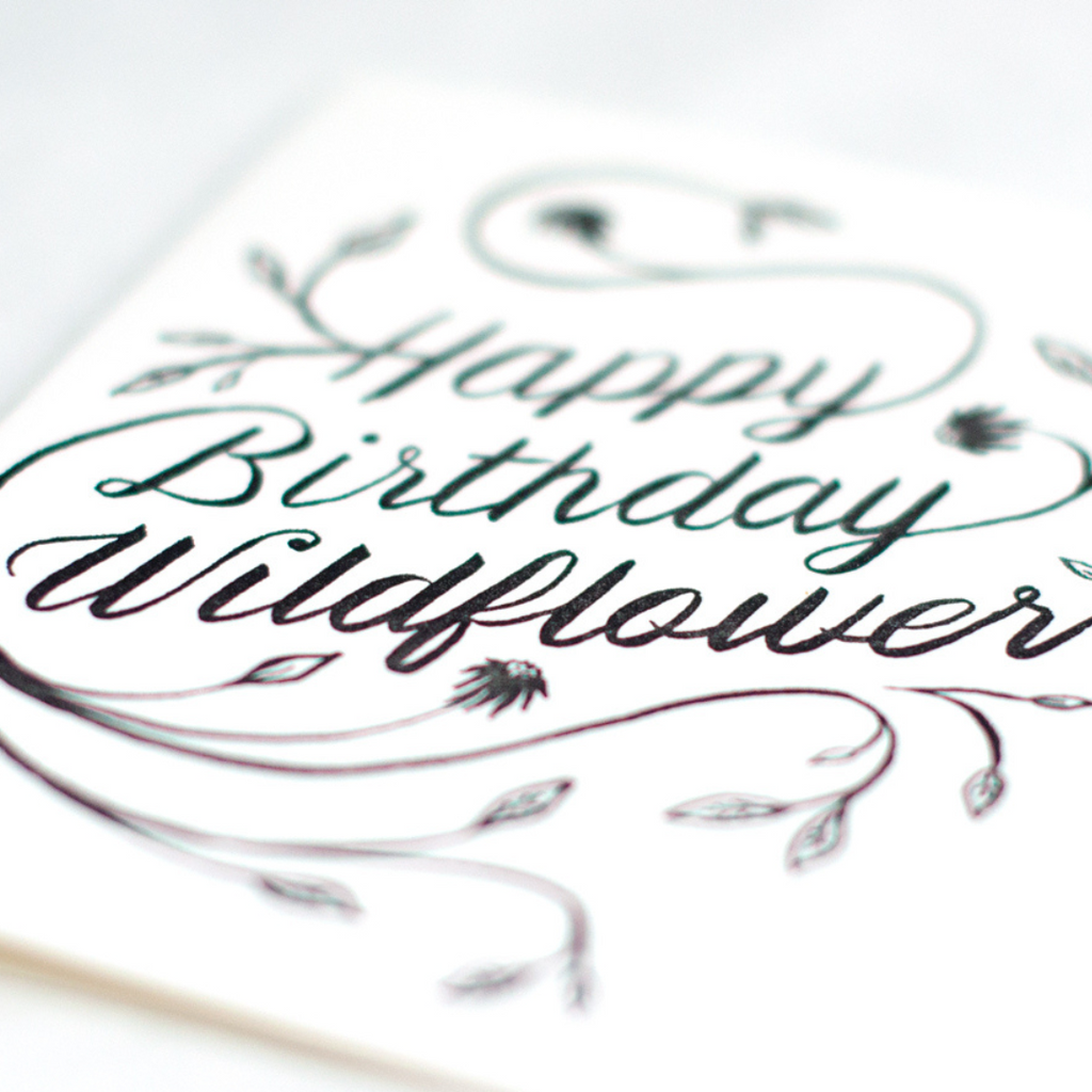 Happy Birthday Wildflower Card - Freshie & Zero Studio Shop