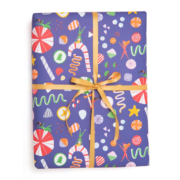 Christmas Candy Wrapping Paper by Carolyn Suzuki - Freshie & Zero
