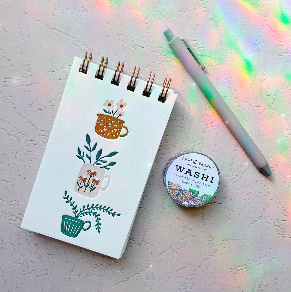 Root & Branch Washi Tape: Monarch + Milkweed - Freshie & Zero Studio Shop