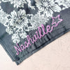 Organic Cotton Nashville Embroidered Bandana ~ Iron - Freshie & Zero Studio Shop