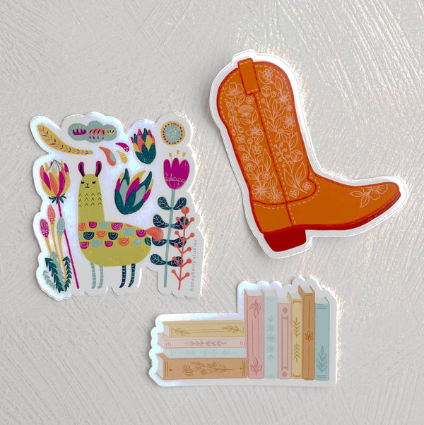 Llama Botanical Vinyl Sticker - Freshie & Zero Studio Shop