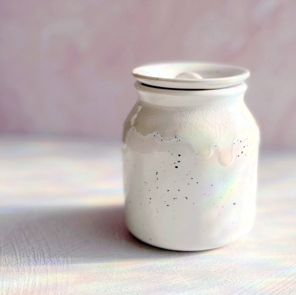 Ceramic Canister with Lid by Danica Designs - Freshie & Zero Studio Shop