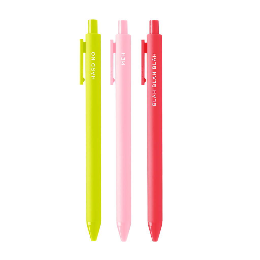 Pack of 3 Gel Pens - Over It - Freshie & Zero