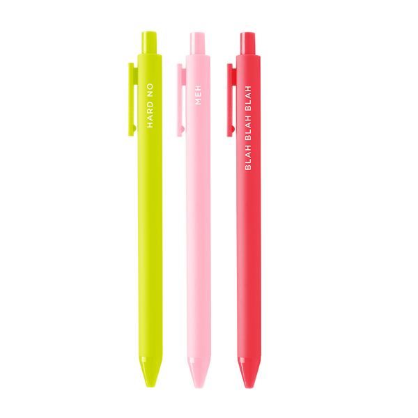 Pack of 3 Gel Pens - Over It - Freshie & Zero
