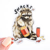 Raccoon Snacks Vinyl Sticker - Freshie & Zero Studio Shop