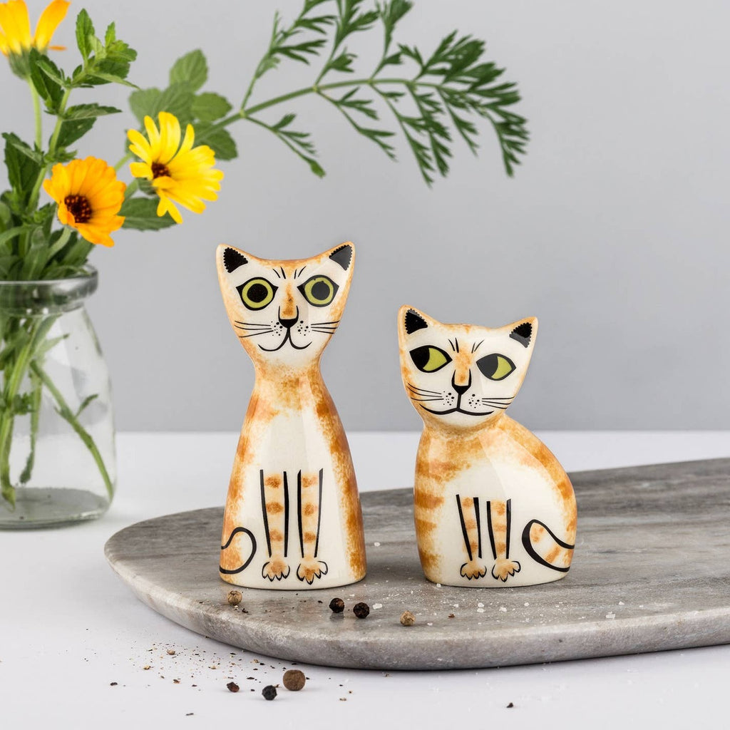 Tabby Cat Salt & Pepper Shakers - Freshie & Zero Studio Shop