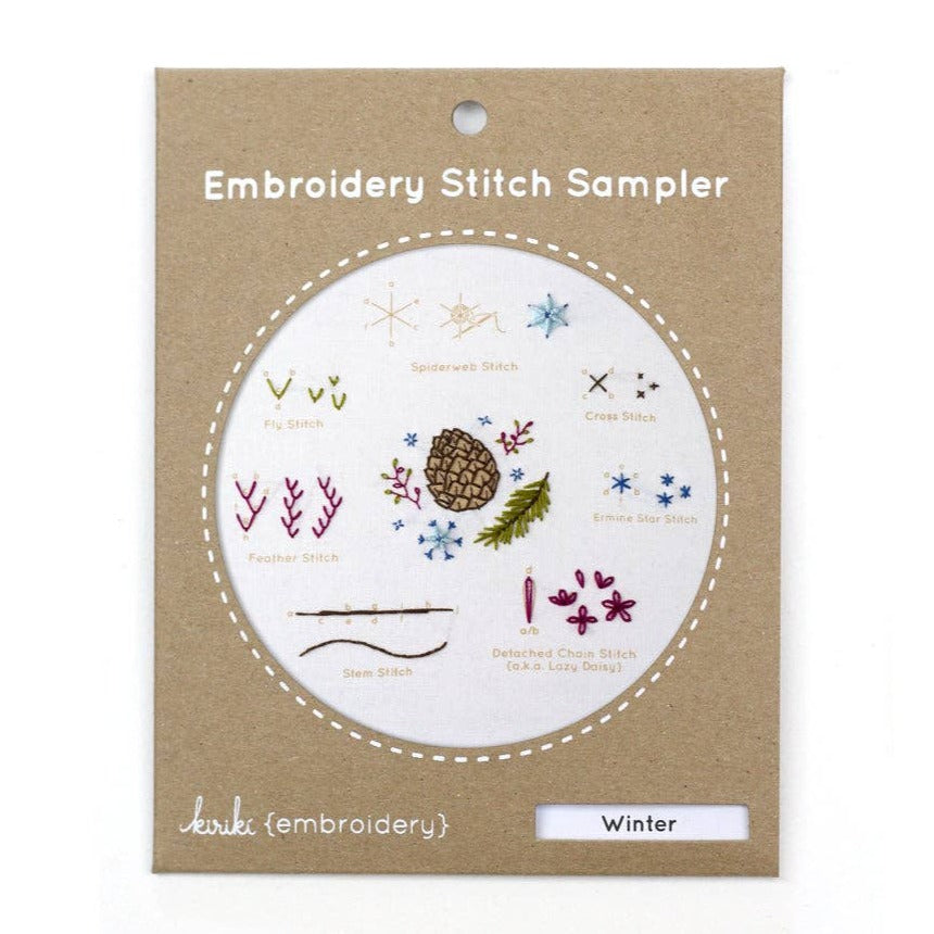 Learn Embroidery, Pinecone Winter | Beginner - Freshie & Zero Studio Shop