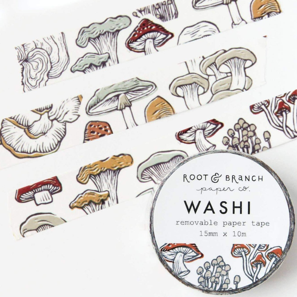 Root & Branch Washi Tape: Mushroom + Fungi - Freshie & Zero