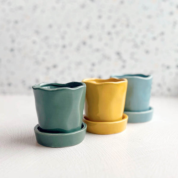 Mini Pot & Saucer by Danica - Freshie & Zero Studio Shop