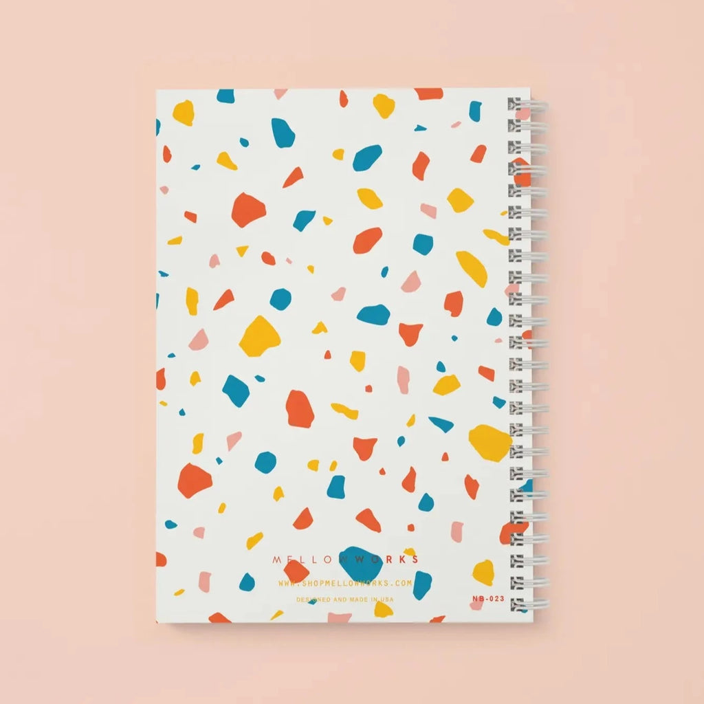Modern Terrazzo Spiral Notebook - Blank Pages - Freshie & Zero Studio Shop