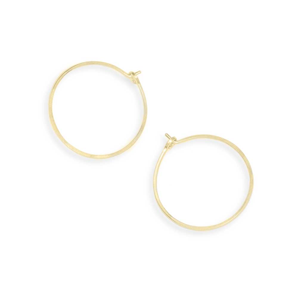 Minimal Small Hoop Earrings | Freshie & Zero Handmade Hammered Jewelry Gold Filled