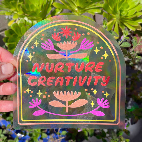 Nurture Creativity Suncatcher Decal - Freshie & Zero Studio Shop
