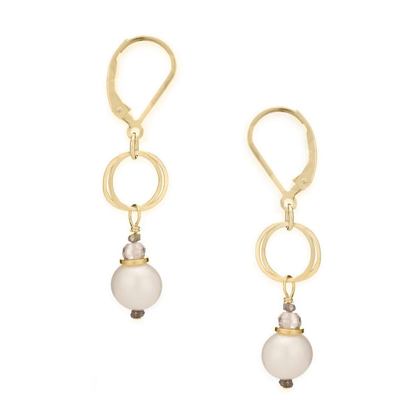 Audrey Earrings - White Pearl - Freshie & Zero Studio Shop