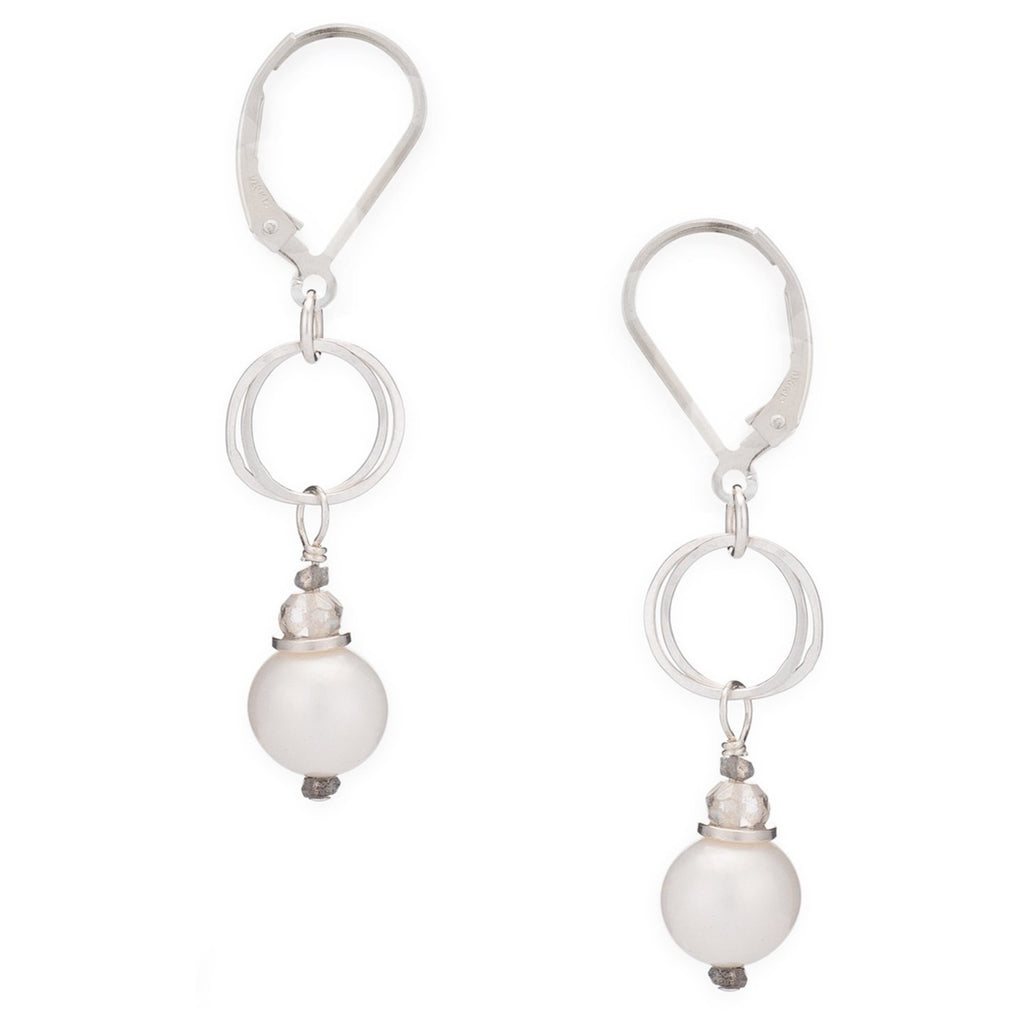 Audrey Earrings - White Pearl - Freshie & Zero