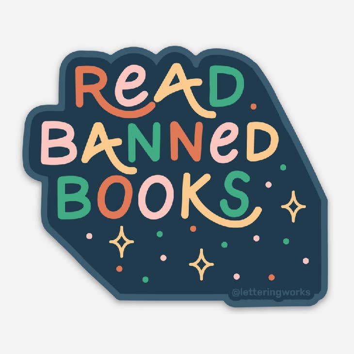 Read Banned Books Sticker - Freshie & Zero Studio Shop