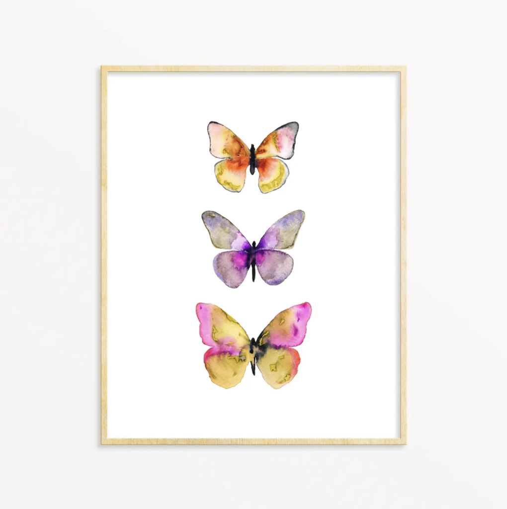Snoogs & Wilde Art Print ~ Watercolor Butterflies #5 - Freshie & Zero Studio Shop