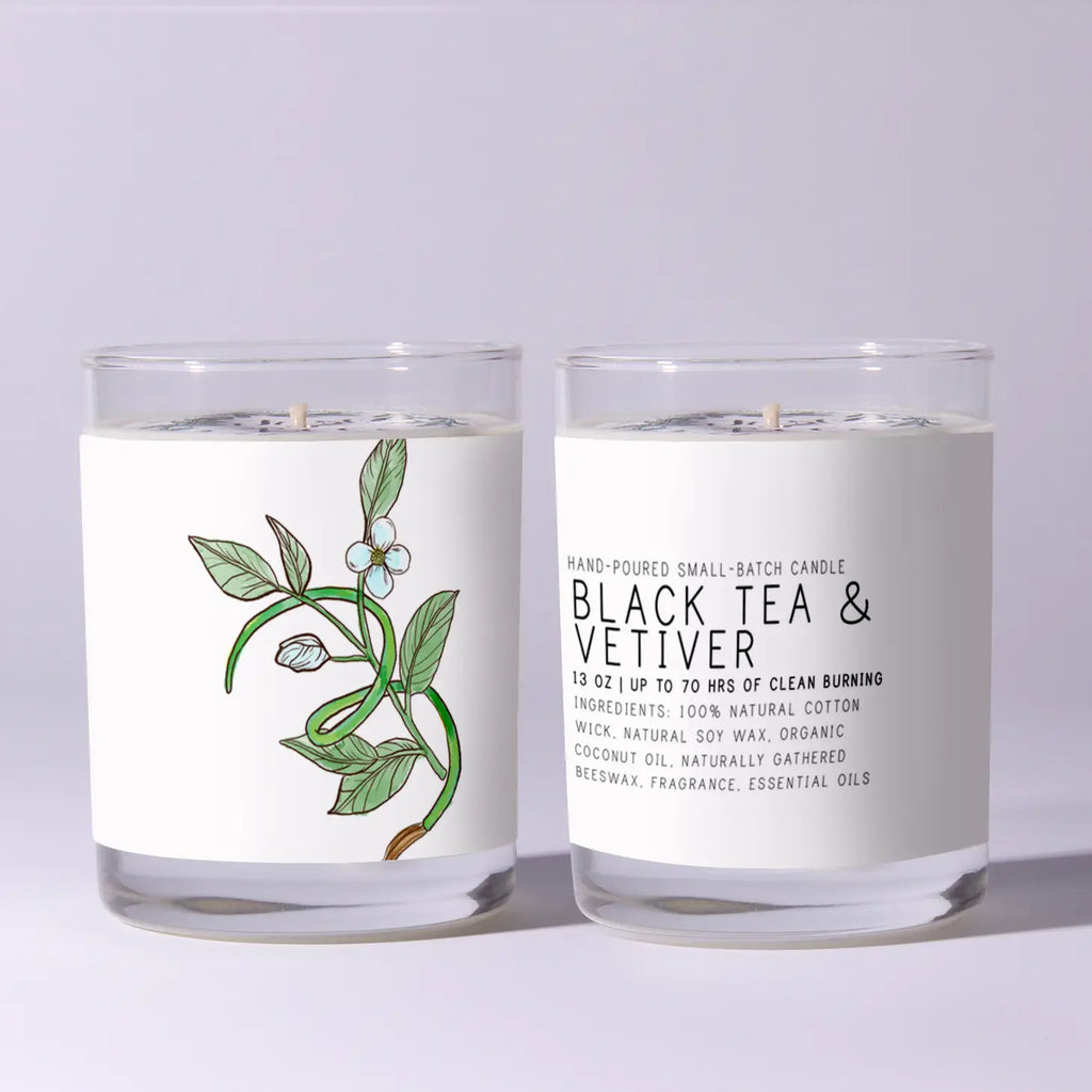 Black Tea Vet 7oz Just Bee Candle - Freshie & Zero Studio Shop