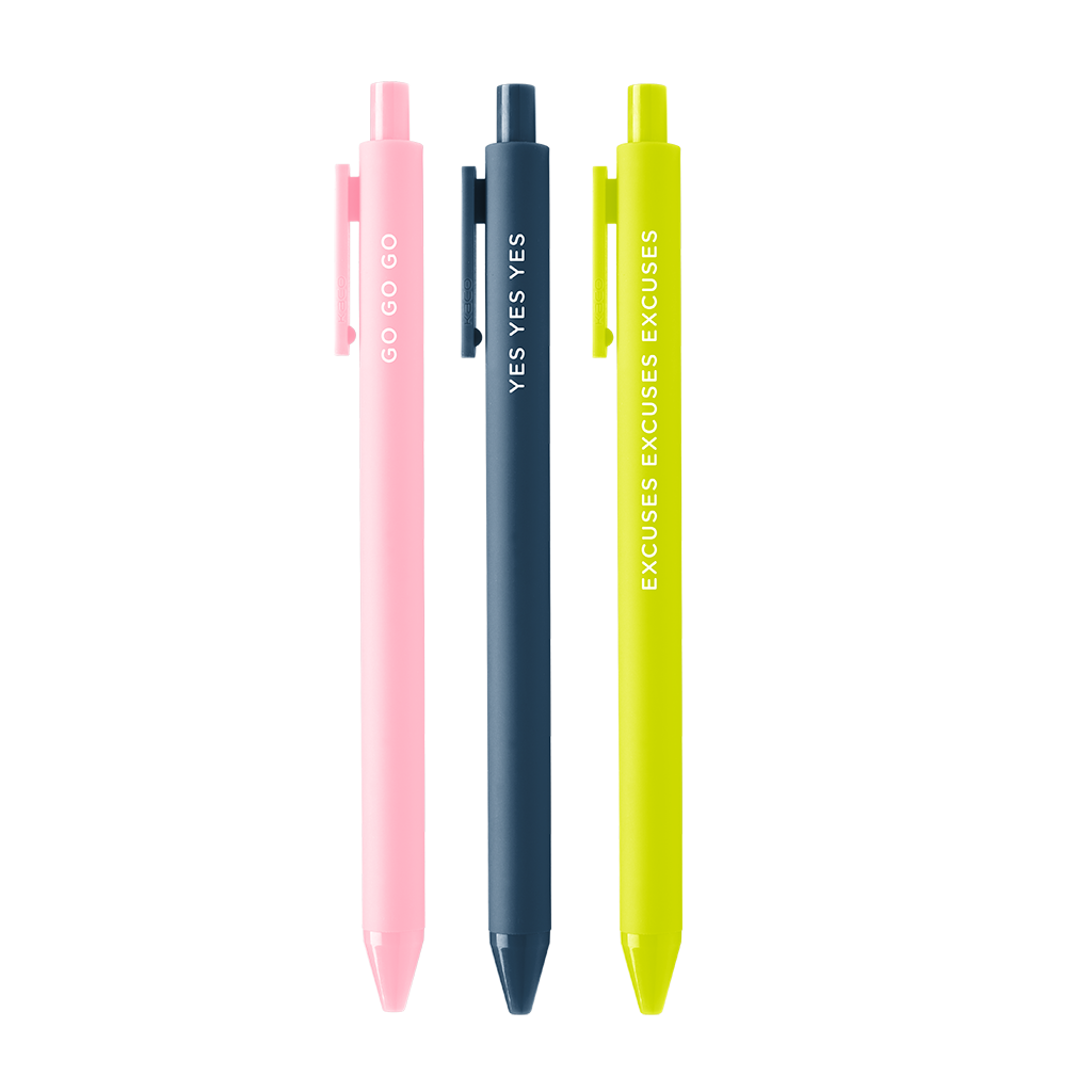 Pack of 3 Gel Pens - Work Mode - Freshie & Zero