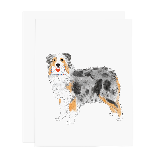 Dog Mail Aussie Greeting Card - Freshie & Zero Studio Shop