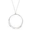hammered circles sterling silver necklace by freshie & zero