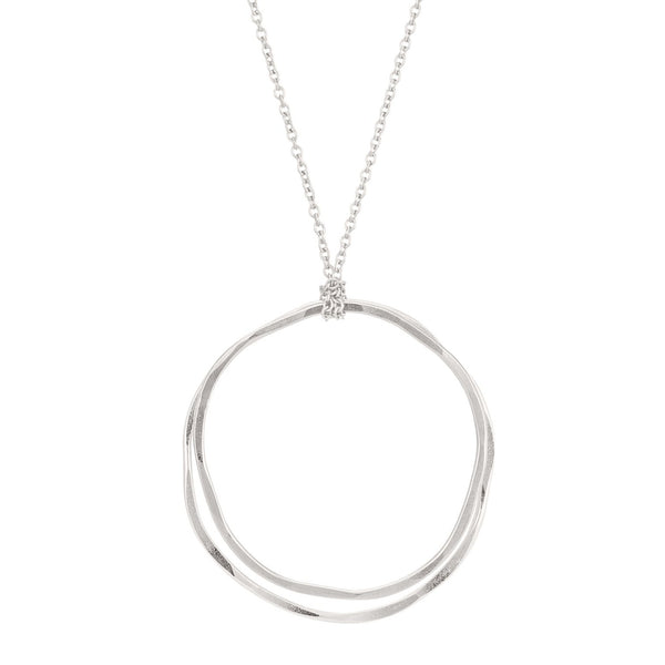 hammered circles sterling silver necklace by freshie & zero
