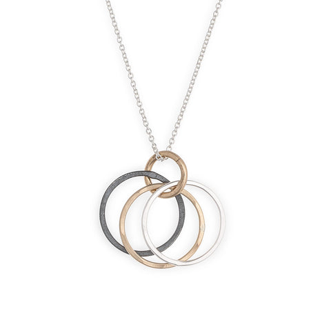 Gold "Hustle" necklace by Freshie & Zero, stylish boss lady jewelry with a sleek pendant on a delicate chain.