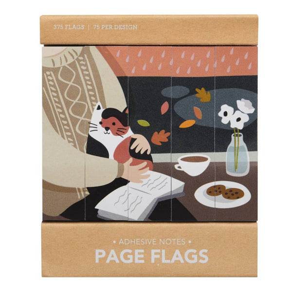 Cat Snuggles Page Flags | Bookmarks - Freshie & Zero Studio Shop